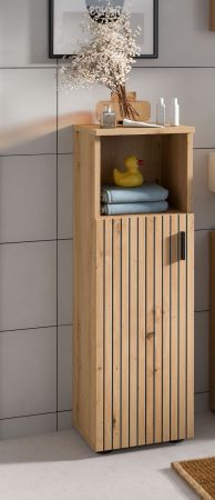 Badezimmer Kommode Livia in Artisan Eiche Badschrank 30 x 95 cm