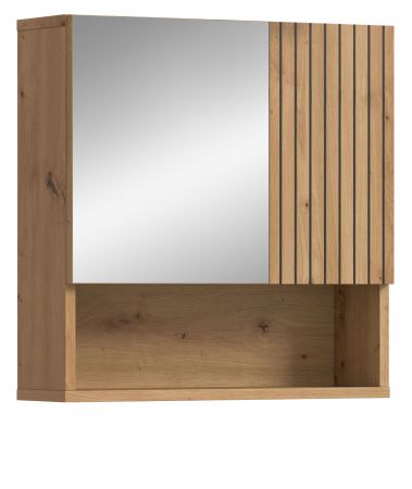 Badezimmer Spiegelschrank Livia in Artisan Eiche Badschrank mit Spiegel 54 cm
