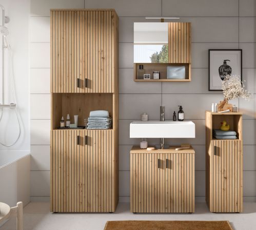 Badm�bel Set 4-teilig Livia in Artisan Eiche Badkombination 180 x 192 cm