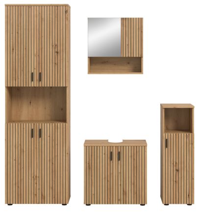 Badm�bel Set 4-teilig Livia in Artisan Eiche Badkombination 180 x 192 cm