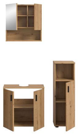 Badm�bel Set 3-teilig Livia in Artisan Eiche Badkombination 105 x 180 cm