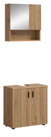 Badm�bel Set 2-teilig Livia in Artisan Eiche Badkombination 60 x 180 cm