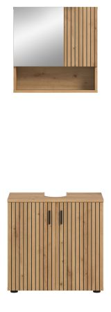Badm�bel Set 2-teilig Livia in Artisan Eiche Badkombination 60 x 180 cm