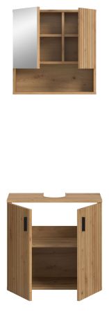 Badm�bel Set 2-teilig Livia in Artisan Eiche Badkombination 60 x 180 cm