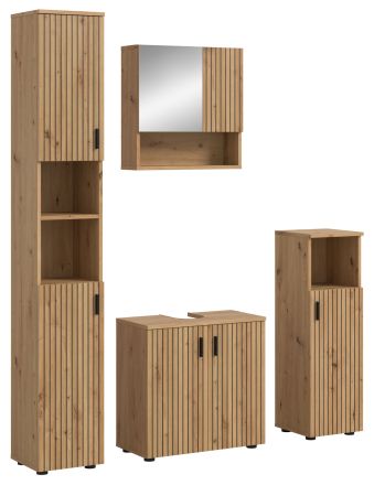 Badm�bel Set 4-teilig Livia in Artisan Eiche Badkombination 150 x 192 cm