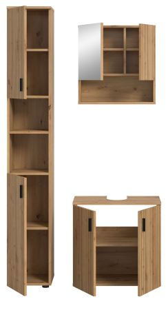 Badm�bel Set 3-teilig Livia in Artisan Eiche Badkombination 105 x 192 cm
