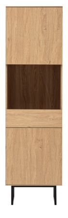 Vitrine Breda in Stone Eiche Vitrinenschrank 58 x 200 cm, mit Push-to-Open