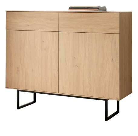 Sideboard Breda in Stone Eiche Kommode 115 x 98 cm, mit Push-to-Open