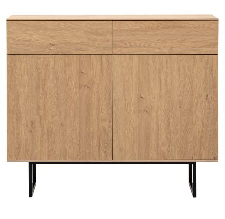 Sideboard Breda in Stone Eiche Kommode 115 x 98 cm, mit Push-to-Open