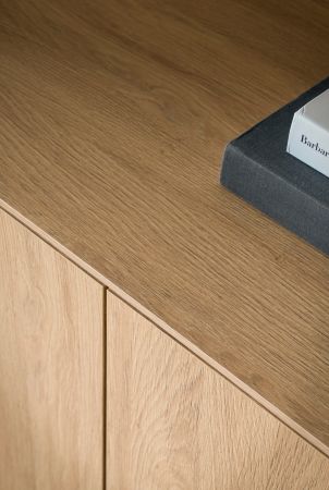 Wohnwand Breda in Stone Eiche Wohnkombination 3-teilig 400 cm, mit Push-to-Open