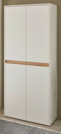 Schuhschrank Center in wei� und Wotan Eiche Flurschrank 85 x 195 cm