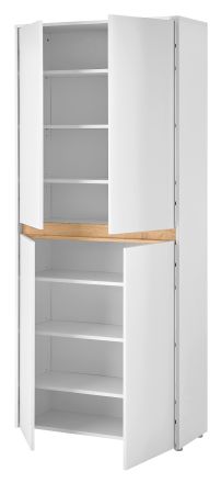 Garderobe Set 5-teilig Center in wei� und Wotan Eiche Garderobenkombination 265 x 200 cm