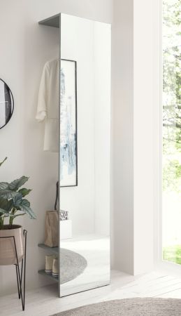 Garderobe Center in Salbei Kompaktgarderobe mit Spiegel 50 x 200 cm