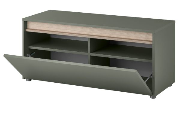 Garderobe Sitzbank Center in Salbei und Barista Eiche Garderobenbank 100 cm