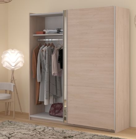 Kleiderschrank Swing in Jackson Eiche Schiebet�renschrank 2-t�rig mit Spiegel 178 x 203 cm, Soft-Close