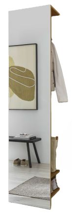 Garderobe Center in Evoke Eiche Kompaktgarderobe mit Spiegel 50 x 200 cm