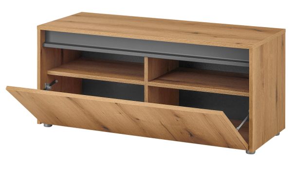 Garderobe Sitzbank Center in Evoke Eiche und grau Garderobenbank 100 cm