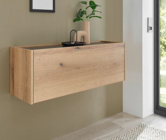 H�ngeschrank Center in Evoke Eiche und grau Flurschrank h�ngend 100 cm