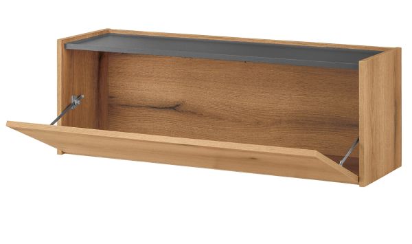 H�ngeschrank Center in Evoke Eiche und grau Flurschrank h�ngend 100 cm