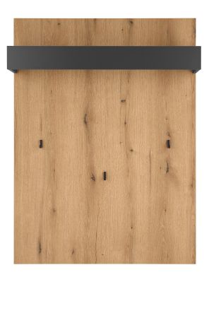 Garderobenpaneel Center in Evoke Eiche und grau Wandgarderobe 100 x 135 cm