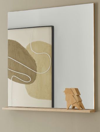 Garderobenspiegel Center in Evoke Eiche Wandspiegel mit Ablage 75 x 80 cm