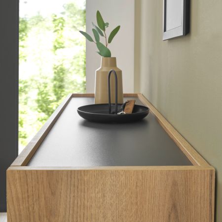 Garderobe Set 2-teilig Center in Evoke Eiche und grau Garderobenkombination 150 x 200 cm
