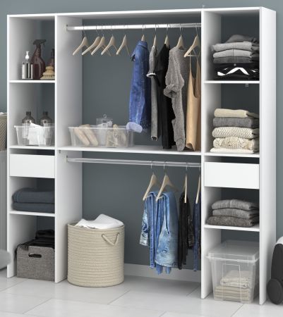 Parisot Kleiderschrank Nivo in Wei� Mehrzweckschrank 176 x 180 cm
