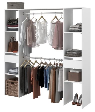 Parisot Kleiderschrank Nivo in Wei� Mehrzweckschrank 176 x 180 cm