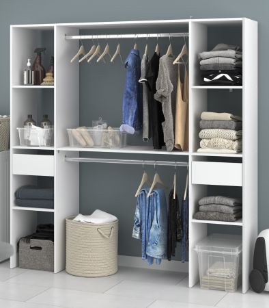 Parisot Kleiderschrank Nivo in Wei� Mehrzweckschrank 176 x 180 cm