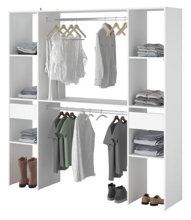 Parisot Kleiderschrank Nivo in Wei� Mehrzweckschrank 176 x 180 cm