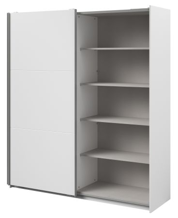 Kleiderschrank Swing in wei� Schiebet�renschrank 2-t�rig mit Spiegel 178 x 203 cm, Soft-Close