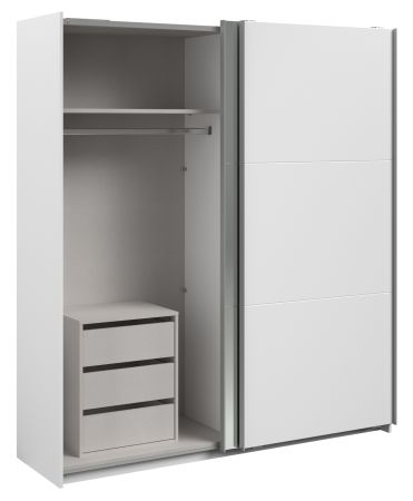 Kleiderschrank Swing in wei� Schiebet�renschrank 2-t�rig mit Spiegel 178 x 203 cm, Soft-Close