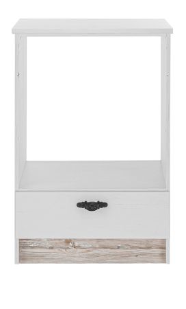 Herdumbauschrank Rovola in wei� Pinie Landhaus K�che Unterschrank 60 cm, Soft-Close