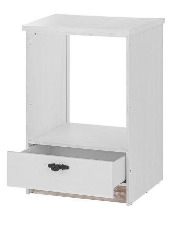 Herdumbauschrank Rovola in wei� Pinie Landhaus K�che Unterschrank 60 cm, Soft-Close