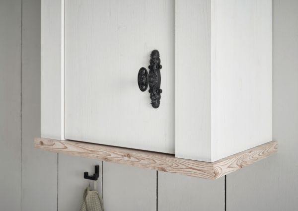 K�che H�ngeschrank Rovola in wei� Pinie Landhaus K�chenschrank h�ngend 55 x 85 cm, Soft-Close