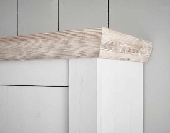 K�che H�ngeschrank Rovola in wei� Pinie Landhaus K�chenschrank h�ngend 55 x 85 cm, Soft-Close