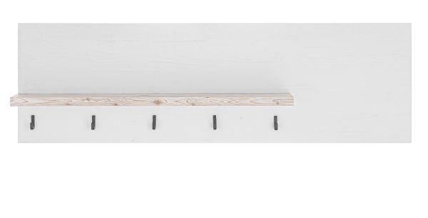 K�chenregal Rovola in wei� Pinie Landhaus K�che Wandregal 130 cm Gew�rzregal
