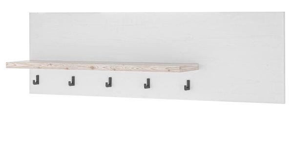 K�chenregal Rovola in wei� Pinie Landhaus K�che Wandregal 130 cm Gew�rzregal