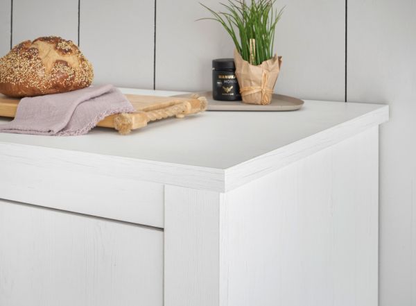 K�che Rovola in wei� Pinie Landhaus K�chenschrank Set 4-teilig 191 x 200 cm