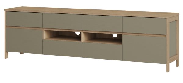TV-Lowboard Finnes in Salbei und Eiche TV Unterteil skandinavisch 193 cm, Soft-Close