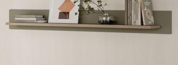 Wandboard Finnes in Salbei und Eiche Wandregal skandinavisch 150 cm