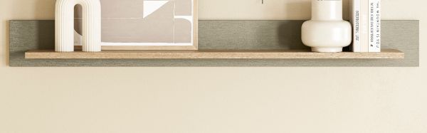 Wandboard Finnes in Salbei und Eiche Wandregal skandinavisch 150 cm