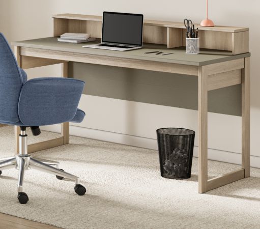 Schreibtisch Finnes in Salbei und Eiche Laptoptisch skandinavisch 120 cm