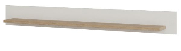Wandboard Finnes in wei� und Eiche Wandregal skandinavisch 150 cm