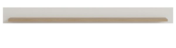 Wandboard Finnes in wei� und Eiche Wandregal skandinavisch 180 cm