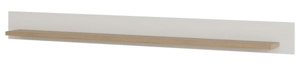 Wandboard Finnes in wei� und Eiche Wandregal skandinavisch 180 cm