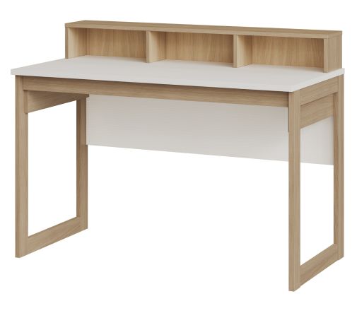 Schreibtisch Finnes in wei� und Eiche Laptoptisch skandinavisch 120 cm