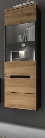 Vitrine Cooper in Artisan Eiche und grau h�ngend oder stehend 36 x 125 cm, Soft-Close