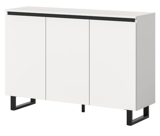 Sideboard Gelia in wei� und schwarz Kommode 120 x 84 cm, Soft-Close