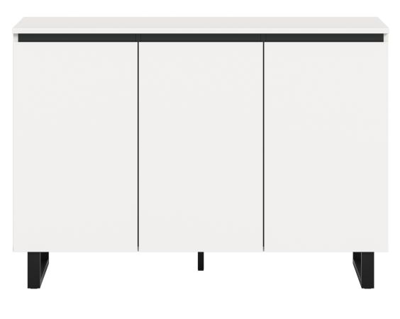 Sideboard Gelia in wei� und schwarz Kommode 120 x 84 cm, Soft-Close